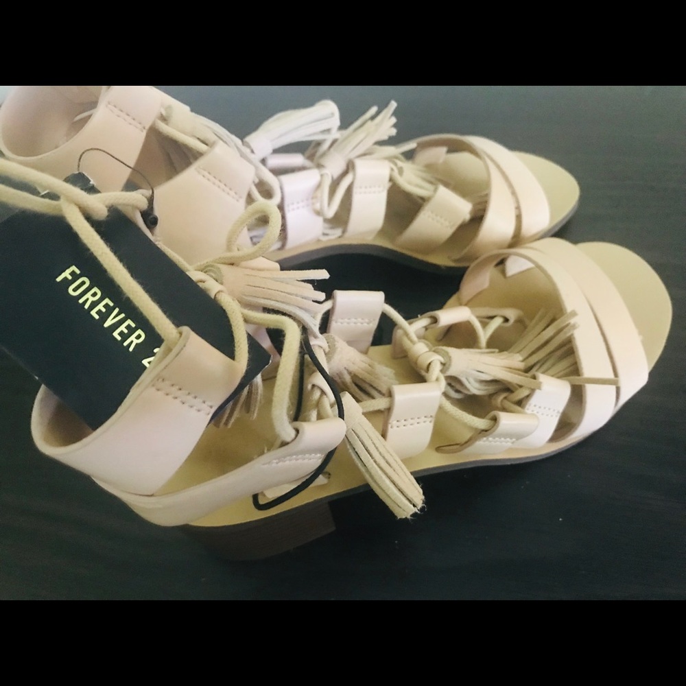 S summer tassel leather sandals